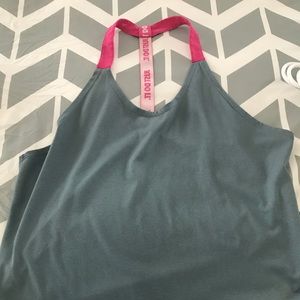 Gray with pink strapped Nike racerback tank